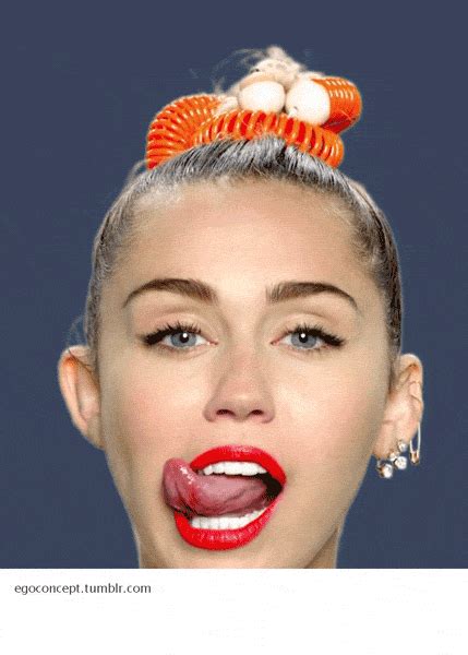 miley cyrus tongue gif|More.